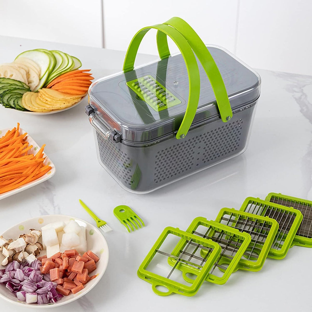 20 In 1 Multifunctional Vegetable Cutter Mandolin Slicer And Peeler Ve