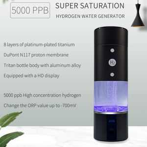 3rd Gen Korean Titanium SPE/PEM | Portable Hydrogen Generator Water Bottle | USB Rechargeable Ionizer