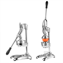 Load image into Gallery viewer, Buy the best heavy duty, commercial, hand held press, manual orange pomegranate citrus squeezer. Professional restaurant, industrial kitchen, bar, street shop. Hand operated traditional orange juicer for sale buy order online 304 stainless steel price reviews