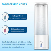 Load image into Gallery viewer, Molecular Hydrogen Rich Infused Water Generator Bottle 2019 Japan SPE PEM Technology Best Healthy Alkaline Infused Ionizer USB Rechargeable Device Travel Machine