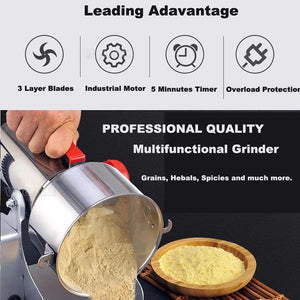 Grain Grinder Mill Stainless Steel Electric High-Speed Powder Machine | Cereals Grain Flour Mill Herb Spice Pepper Coffee Grinder, Pulverizer | Commercial & Home (700G)-The H2O™ Water Bottles-The H2O™ Water Bottles - Buy Now Order For Sale Best Price Online Shop Purchase Review Amazon Walmart Best Buy Free Shipping