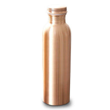 Load image into Gallery viewer, Handmade Pure Copper Thermos Travel Water Bottle | Ayurveda Copper Vessel | Hammered &amp; Smooth 34 oz-The H2O™ Water Bottles-Smooth-The H2O™ Water Bottles - Buy Now Order For Sale Best Price Online Shop Purchase Review Amazon Walmart Best Buy Free Shipping