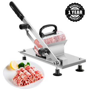 Professional Deli Slicing Tool for Frozen Meat Pastry Cheese Vegetable Potato Carrot Slicer Machine 304 Stainless Steel Manual Meat Bacon Pork Cutter Slicer | Meat & Vegetable Slicing Machine for Deli Restaurants | Commercial & Home | Beef Mutton Roll Cutting Slicers for Hot Pot Lover | Mozzarella Cheese Slicer