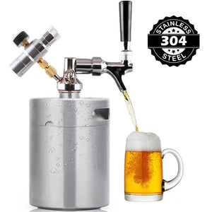 Portable Stainless Steel Pressurized Keg Growler | Kegerator for Home Brew Beer | 64 Ounce(2L)-The H2O™ Water Bottles-The H2O™ Water Bottles - Buy Now Order For Sale Best Price Online Shop Purchase Review Amazon Walmart Best Buy Free Shipping
