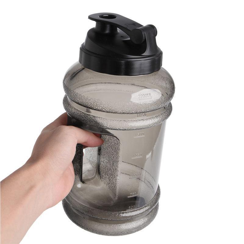 2200ml Large Capacity Water Bottles With Straw Gym Fitness