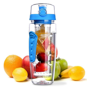 The H2O™ PLUS Easy Grip Fruit Infuser Water Bottle 32 oz-The H2O Water Bottles-Blue-The H2O™ Water Bottles - Buy Now Order For Sale Best Price Online Shop Purchase Review Amazon Walmart Best Buy Free Shipping