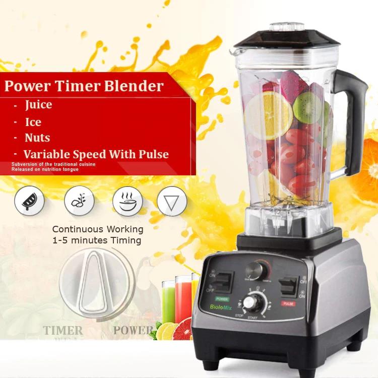 Commercial Grade Timer Blender Mixer Heavy Duty Automatic Fruit Juicer Food  Processor Ice Crusher Smoothies 1400W