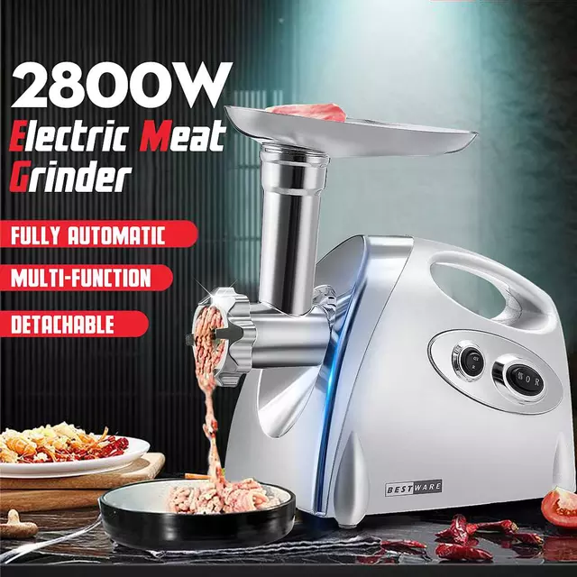 Giantex 2800W Electric Meat Grinder, Home Sausage Grinder w/3 Sausage and  Kubbe Kit, Sausage Stuffer Maker fpr Home Kitchen Commercial Using 