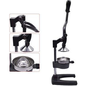 Buy the best heavy duty, commercial, hand held press, manual orange pomegranate citrus squeezer. Professional restaurant, industrial kitchen, bar, street shop. Hand operated traditional orange juicer for sale buy order online 304 stainless steel price reviews cast iron