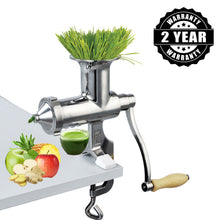 Load image into Gallery viewer, Heavy Duty Stainless Steel Manual Hand Crank Herb, Vegetable &amp; Wheatgrass Juicer | Commercial &amp; Home-The H2O Water Bottles-The H2O™ Water Bottles - Buy Now Order For Sale Best Price Online Shop Purchase Review Amazon Walmart Best Buy Free Shipping