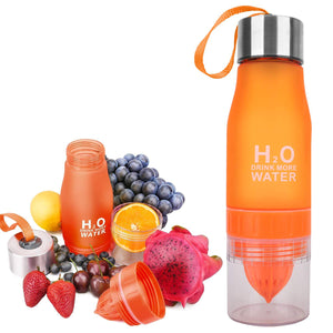 Fruit Infuser Bottle, 2 Pack - Orange - Water Bottles