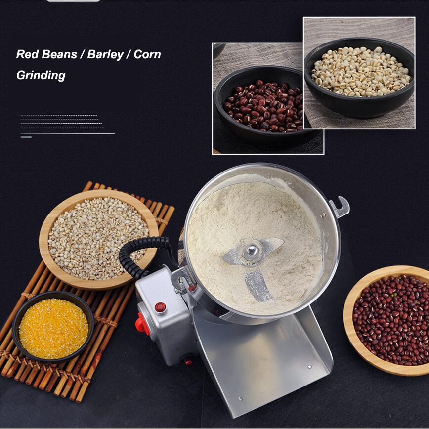 750g Electric Grain Grinder Mill Spice Herb Grinder Commercial Cereal  Pulverizer