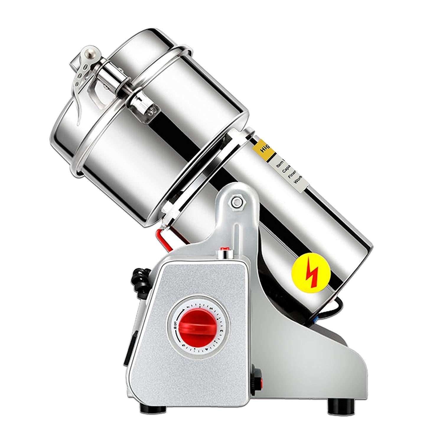  Grain Mills Spice Grinder Nut Grinder Food Mill Sup Stainless  Steel Electric High-Speed Medicial Powder Machine Commercial Cereals Grain  Mill Herb Grinder Pulverizer for Wheat Grains Corn Nut : Everything Else