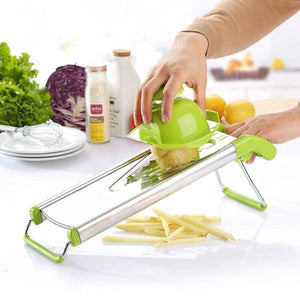 ONE TOUCH AUTOMATIC VEGETABLE SLICER ULTRA SAFE AUTO MANDOLIN STYLE  EFFORTLESS