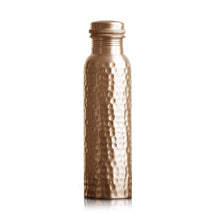 Load image into Gallery viewer, Handmade Pure Copper Thermos Travel Water Bottle | Ayurveda Copper Vessel | Hammered &amp; Smooth 34 oz-The H2O™ Water Bottles-Hammered-The H2O™ Water Bottles - Buy Now Order For Sale Best Price Online Shop Purchase Review Amazon Walmart Best Buy Free Shipping