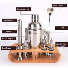 Load image into Gallery viewer, Heavy Duty 12-Piece Stainless Steel Bartender Kit | Bar Tool Set with Stylish Bamboo Stand | New-The H2O™ Water Bottles-The H2O™ Water Bottles - Buy Now Order For Sale Best Price Online Shop Purchase Review Amazon Walmart Best Buy Free Shipping