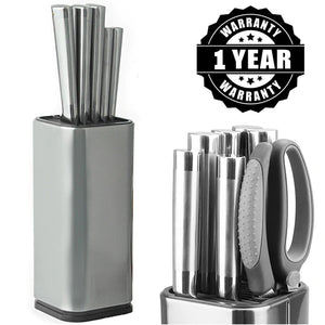 Universal Knife Block without Knives Easy Knife Storage w/ Removable  Bristles