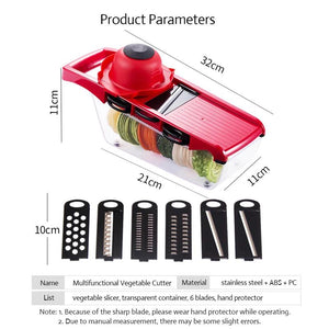 Multi Function 6-in-1 Vegetable Cutter & Mandoline Slicer with Interchangeable Stainless Steel Blades-The H2O™ Water Bottles-The H2O™ Water Bottles - Buy Now Order For Sale Best Price Online Shop Purchase Review Amazon Walmart Best Buy Free Shipping