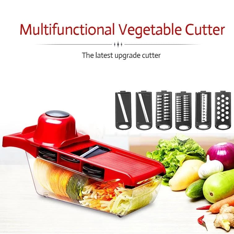 Multi-Function Vegetable Cutter with Steel Blade Mandoline Slicer