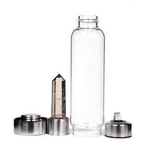 Natural Quartz Gemstone Infuser Water Bottle | New Crystal Elixir Stones-The H2O Water Bottles-The H2O™ Water Bottles - Buy Now Order For Sale Best Price Online Shop Purchase Review Amazon Walmart Best Buy Free Shipping