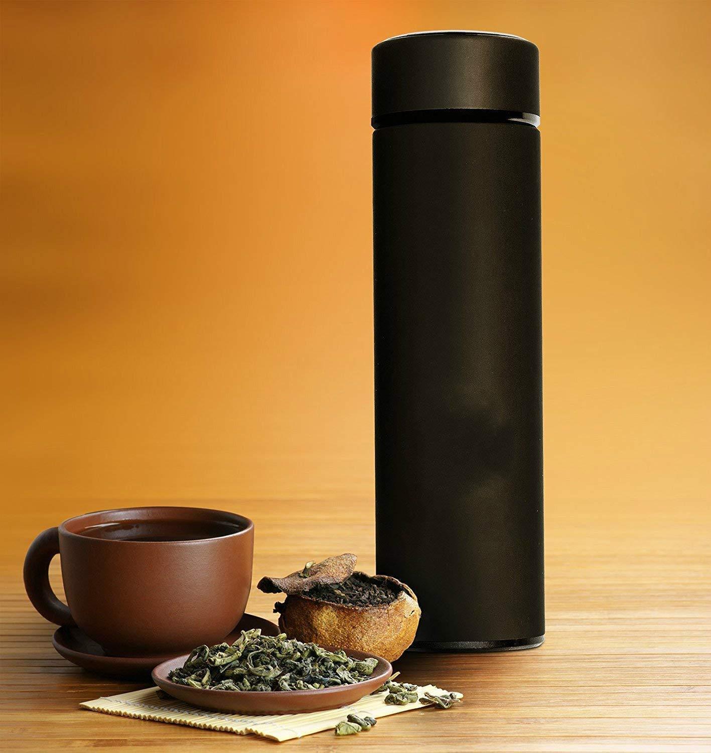 1pc 480ml Stylish Coffee Mug, 16oz Stainless Steel Vacuum