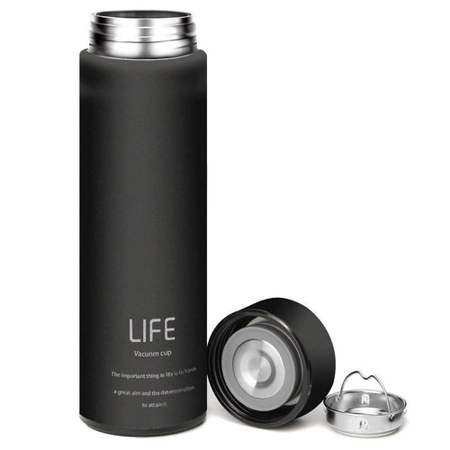 The H2O™ Classy LIFE Series Stainless Steel Vacuum Mug 16 oz-The H2O Water Bottles-Black-The H2O™ Water Bottles - Buy Now Order For Sale Best Price Online Shop Purchase Review Amazon Walmart Best Buy Free Shipping