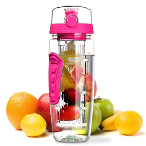The H2O™ PLUS Easy Grip Fruit Infuser Water Bottle 32 oz-The H2O Water Bottles-Pink-The H2O™ Water Bottles - Buy Now Order For Sale Best Price Online Shop Purchase Review Amazon Walmart Best Buy Free Shipping